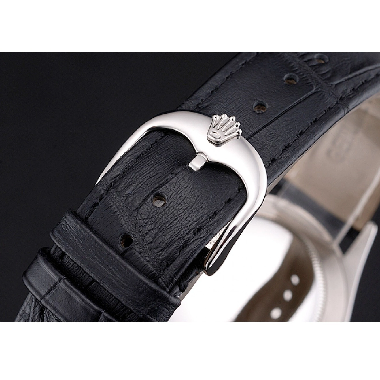 Best AAA Replica Sites Black Case Bracelet And Rolex Swiss Stainless Datejust Dial Steel 0728